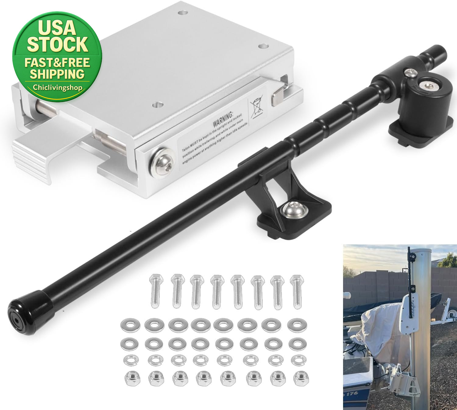 Talon Tilt Bracket Compatible with Minn Kota Shallow Water Anchor 10Ft 12Ft