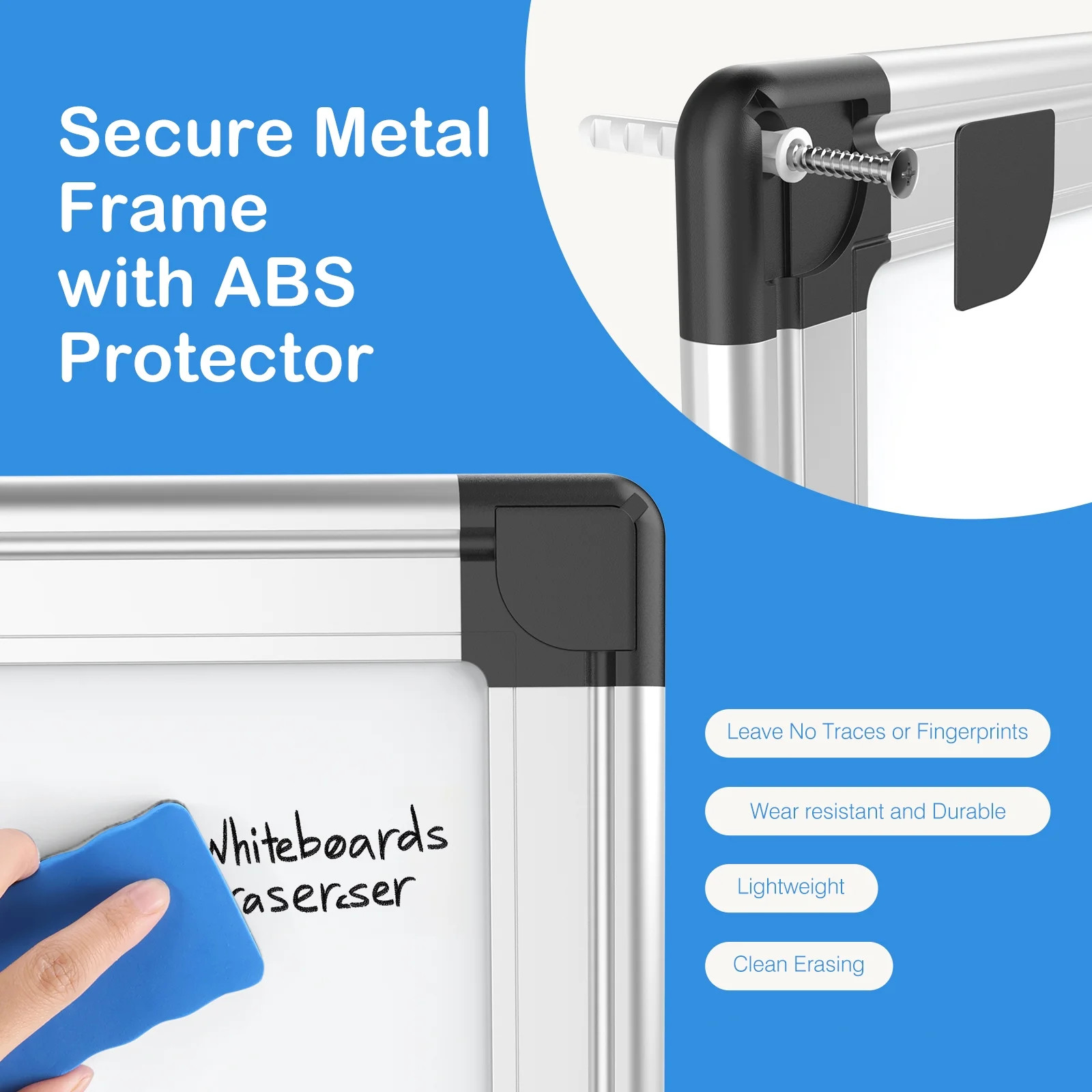 36 X 24 Inches Magnetic Dry Erase Board with Aluminum Frame, Whiteboard for Home