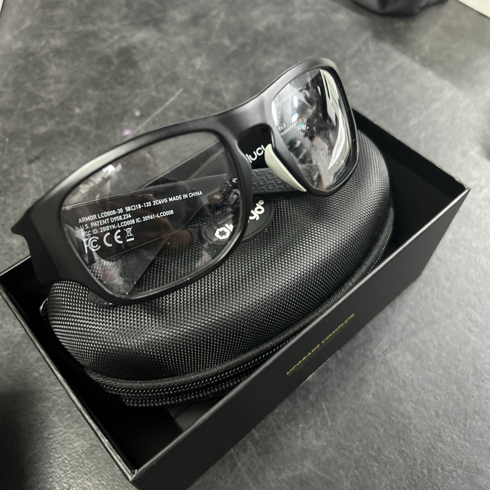 Lucyd Armor Smart Safety Glasses Bluetooth Audio Polarized LCD008-20 ANSI Z87.1