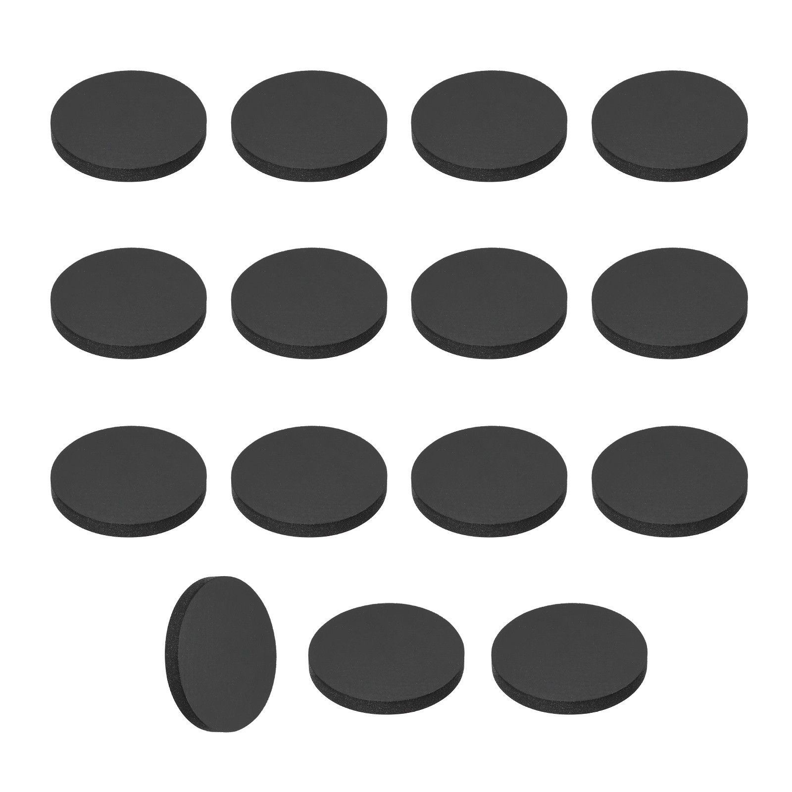 15Pcs 20mm OD x 3mm Thick Solid Round Rubber Washers Spacer Black)
