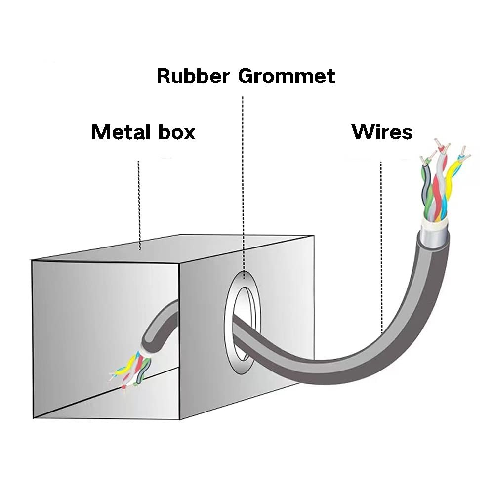 188 Pcs Rubber Grommets Kit – Assorted Sizes for Wiring & Sealing – 10 Sizes