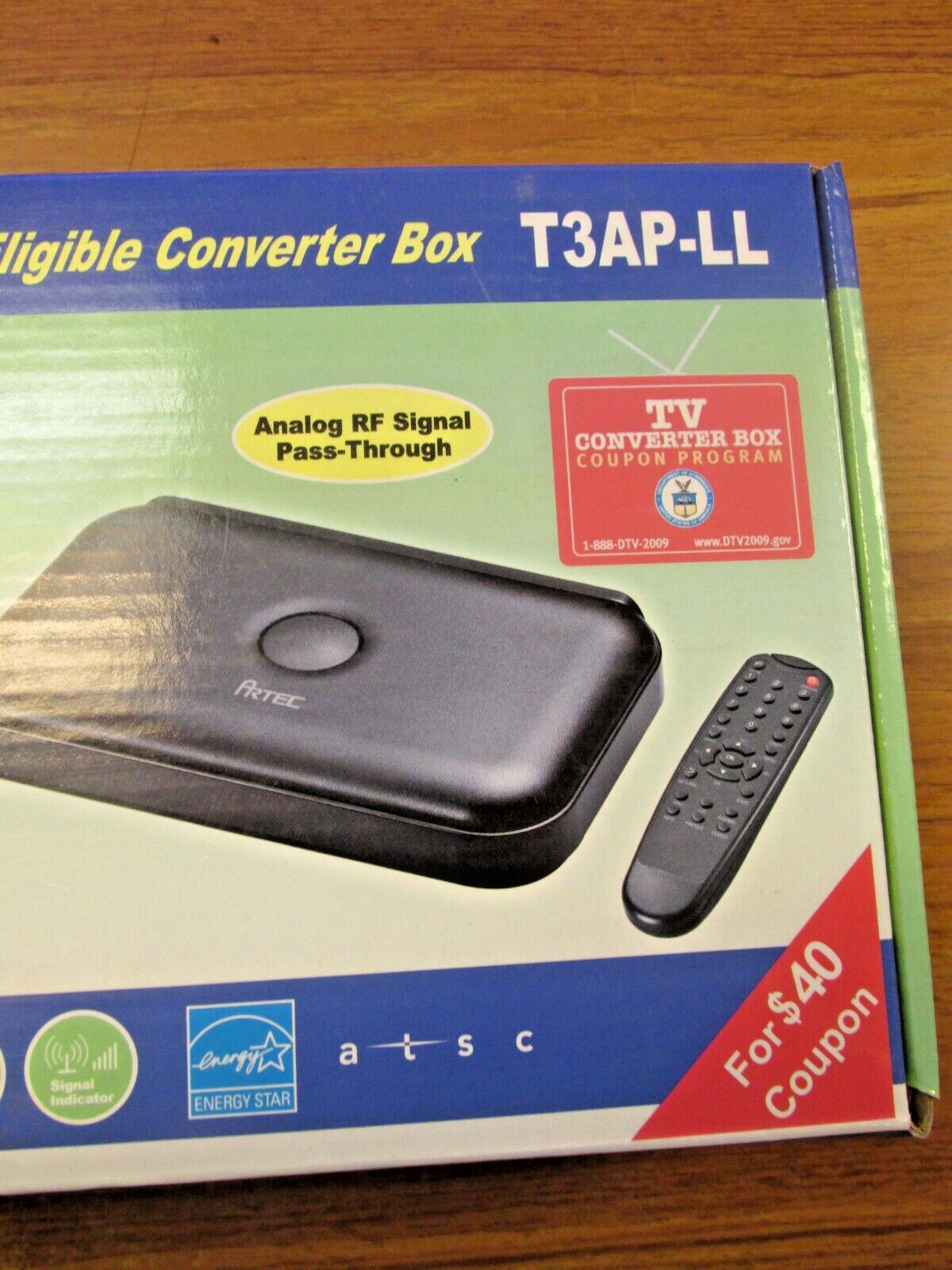 NIB. ARTEC TV CONVERTER BOX CAT# T3AP-LL .. UV-24