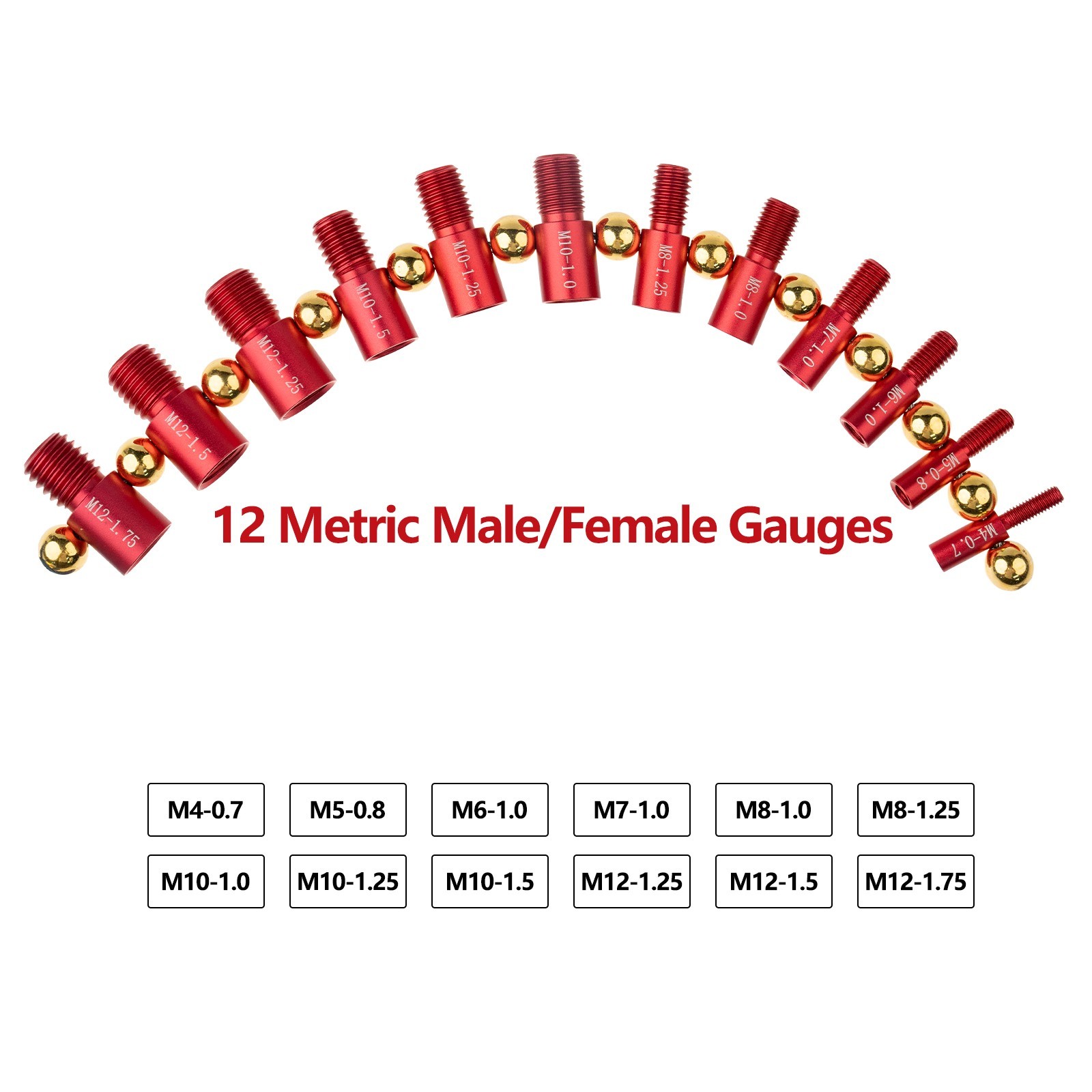 Nut and Bolt Thread Checker Inch & Metric Thread Gauge Nut and Bolt Size Gauge N