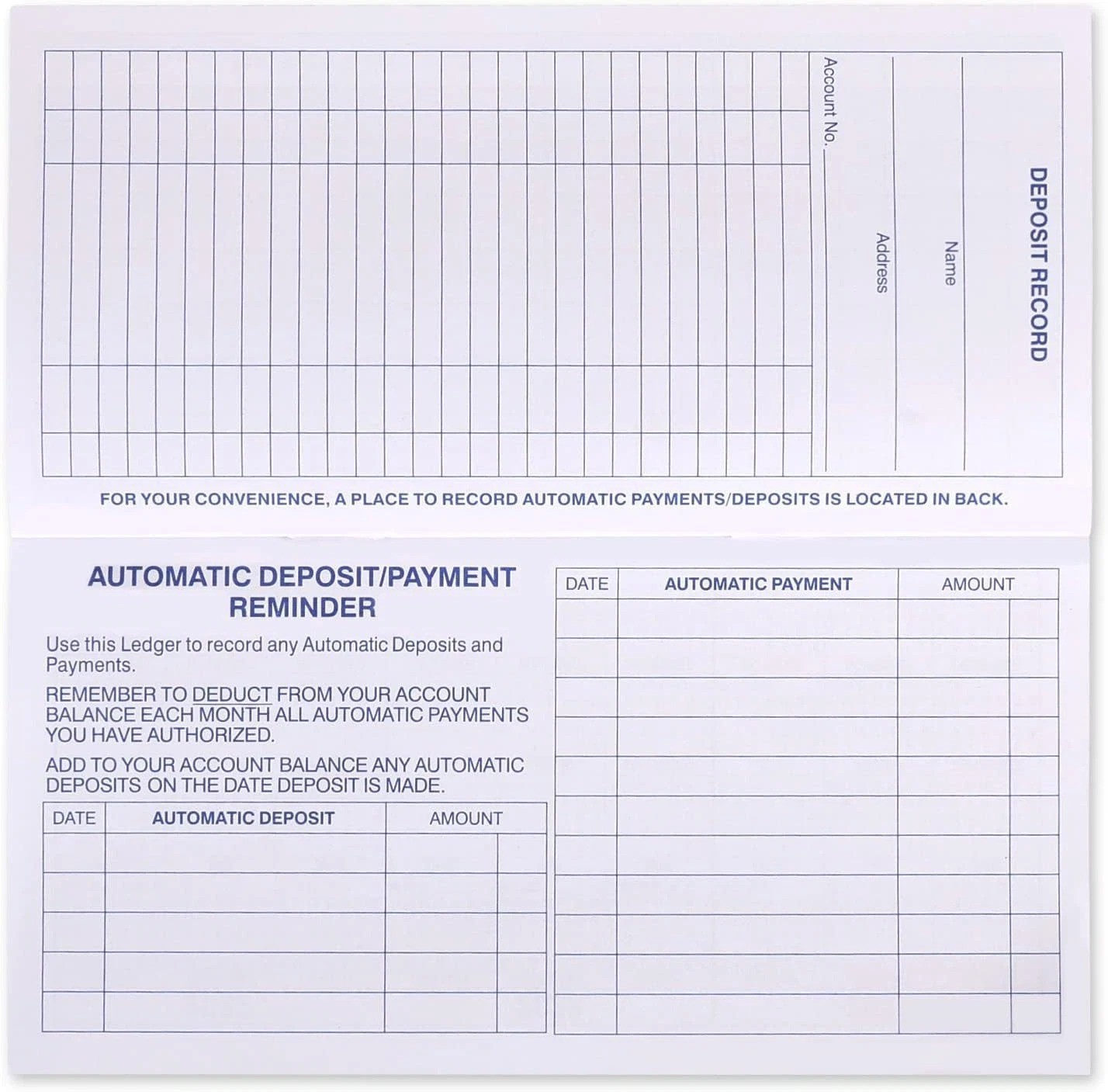 24 PCS Check Registers for Personal Checkbook, Easy to Read Checkbook Register