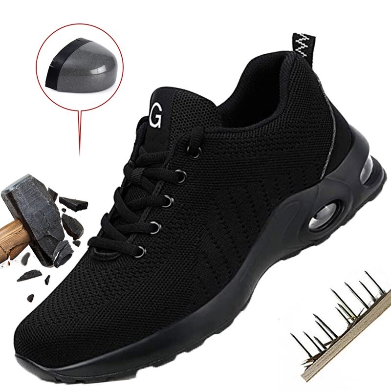 Men’s Safety Work Shoes Breathable Puncture Boots Anti Slip Indestructible Shoes