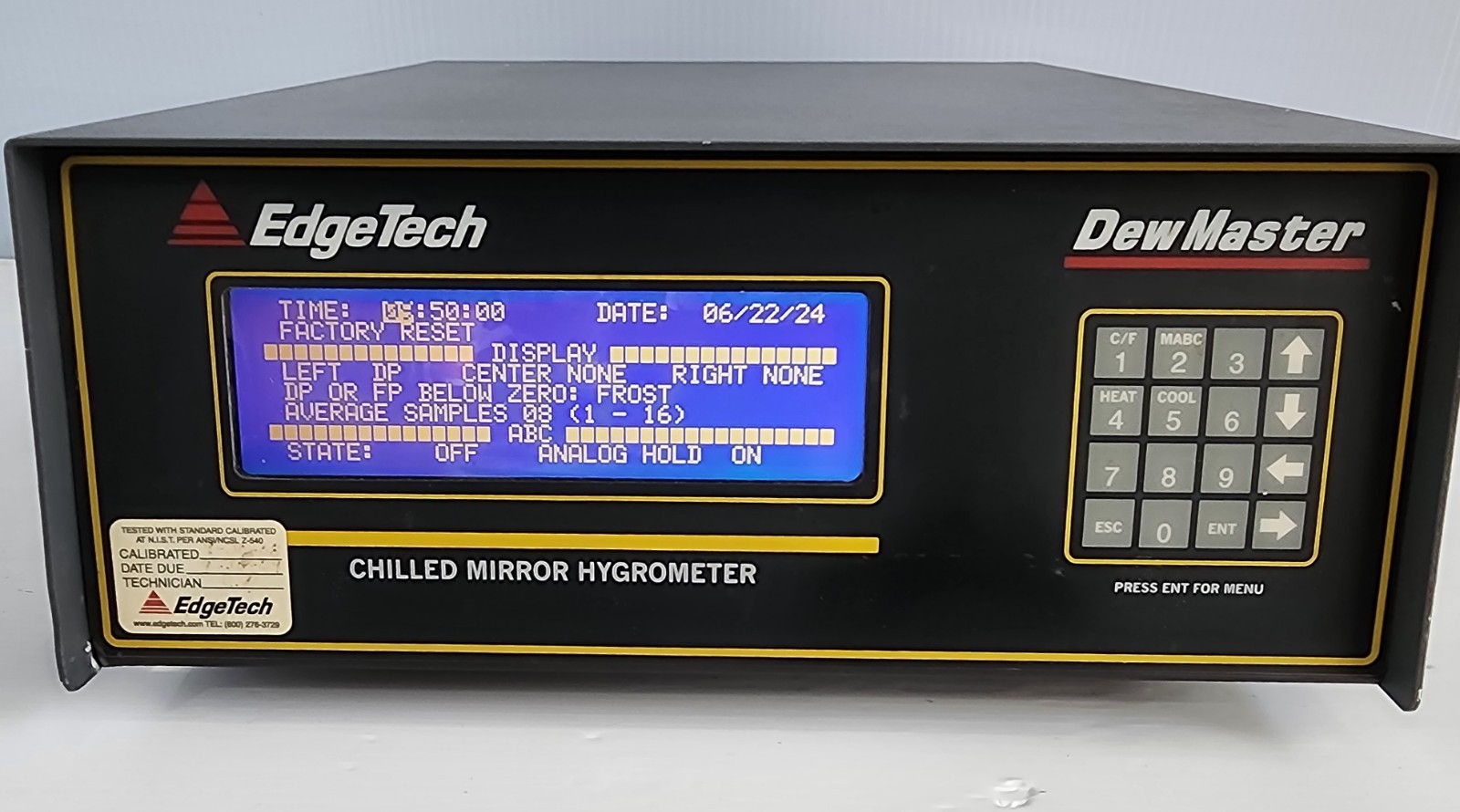 EDGETECH DewMaster Chilled Mirror hygrometer Dew point hygrometer