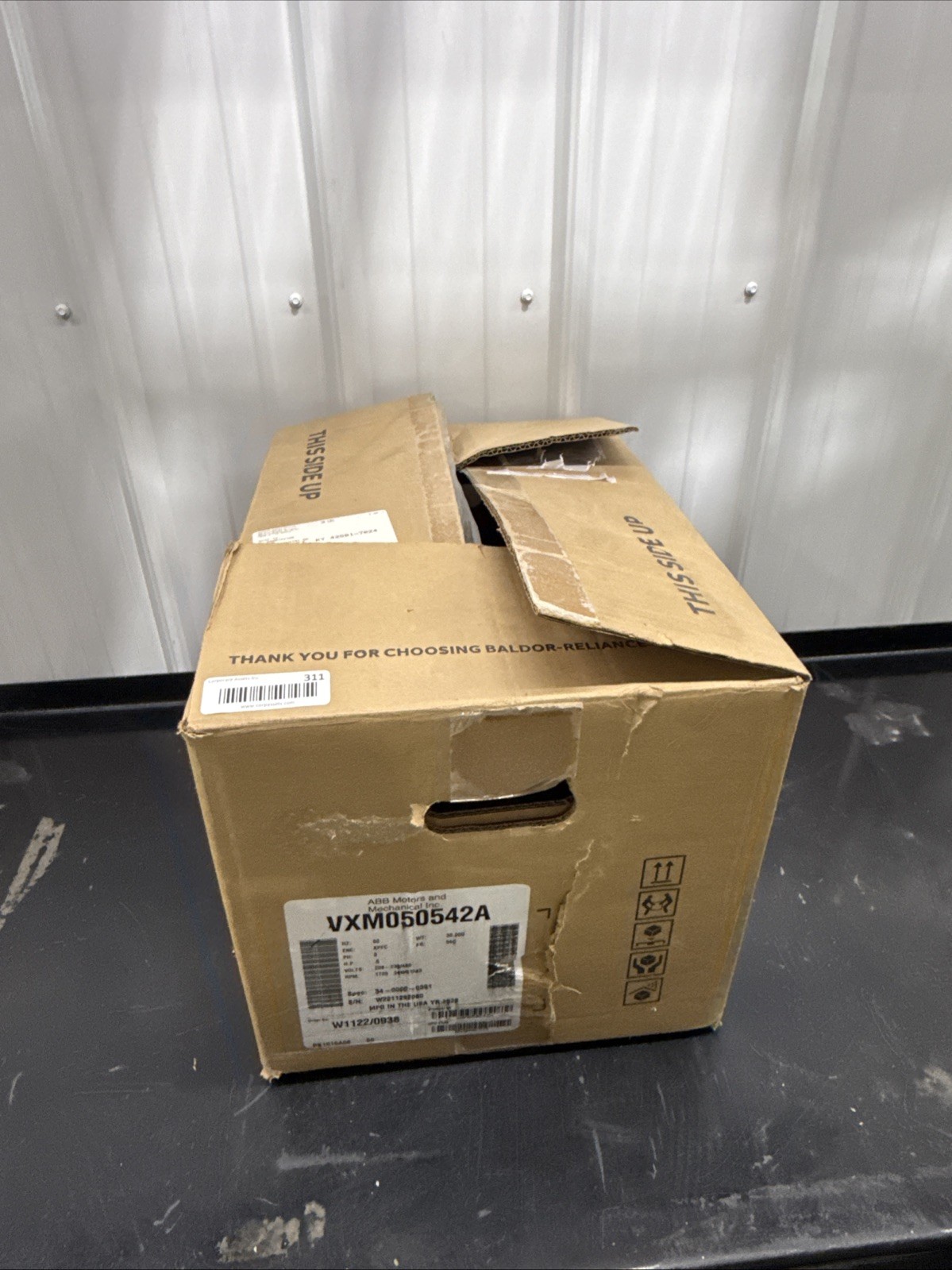 Baldor ABB .5 HP MOTOR, VMX050542A, 208-230/460V, 1725 RPM, 56C, 3 PH