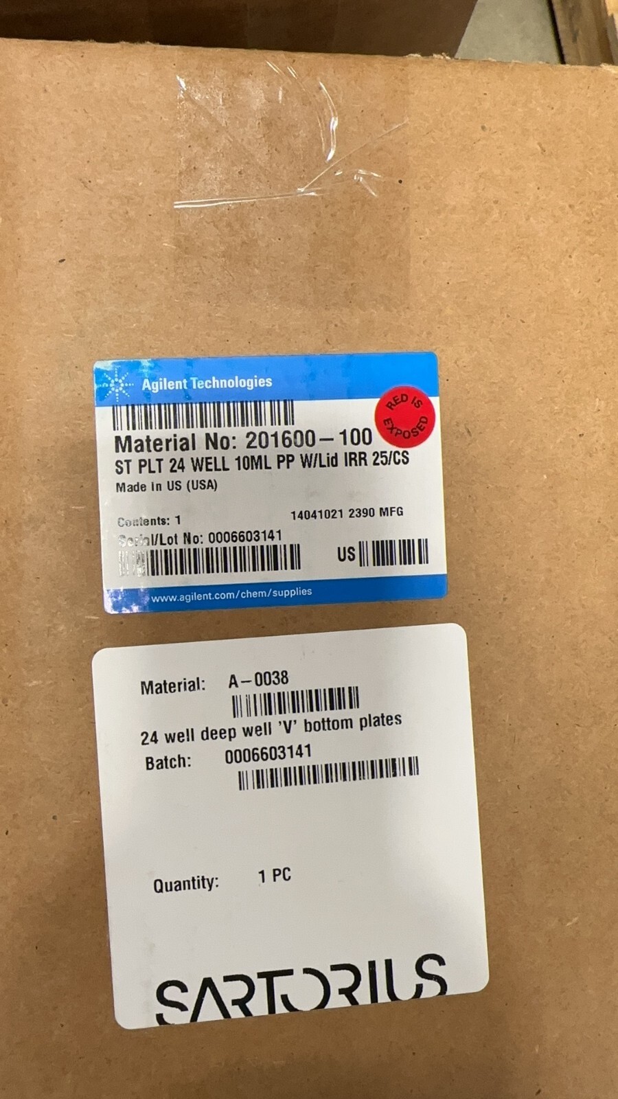 Agilent 201600-100 ST PLT 24 Well 10 mL PP W/Lid IRR 25/CS