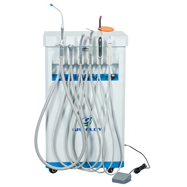 Mobile Dental Delivery Unit GU-P209 Portable Treatment System + Handpieces 4H US