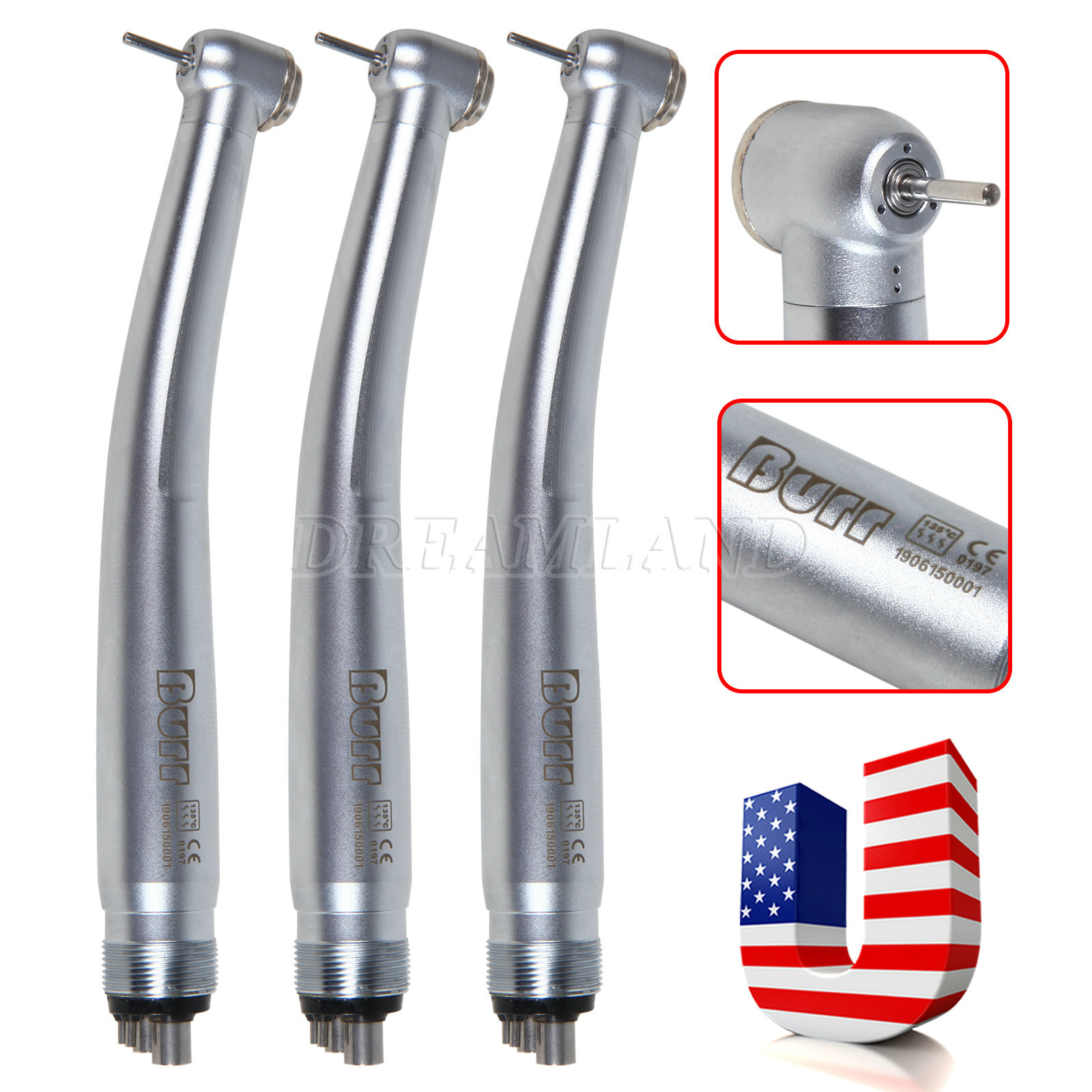 10 X Dental High Speed Handpiece Turbine 4 Hole Standard Fit NSK PANA MAX U3BM