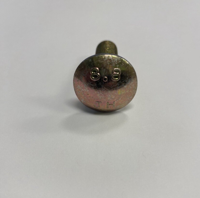 M12-1.75 X 40mm Carriage Bolt. 8.8 Grade. Metric YZP (Pack of 10)
