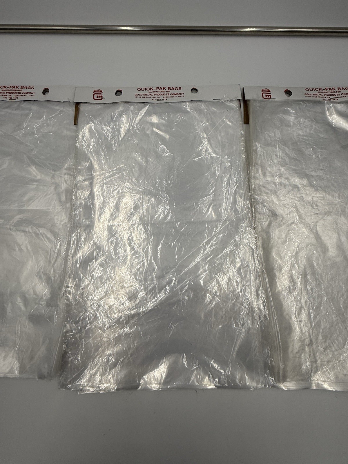 300 Gold Medal Products Company Quick-pak Bags Clear 17”x10”New