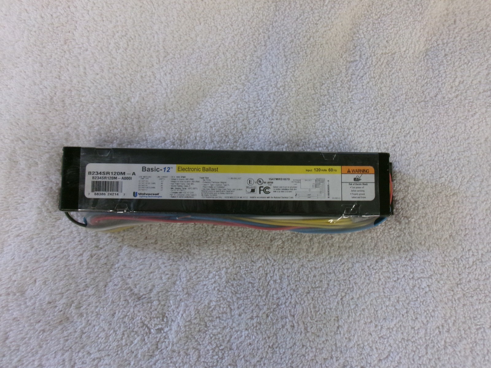 NEW Universal Basic-12 Electronic Ballast 120V 60Hz B234SR120M-A