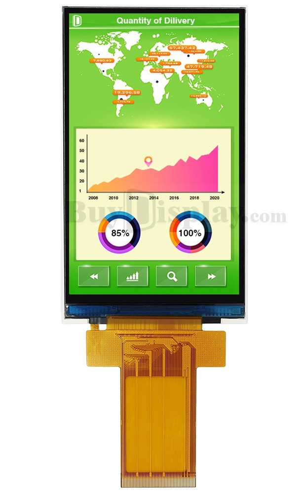 Any-angle Viewing SPI 4.3 IPS TFT LCD Display Panel 480×800,ST7701
