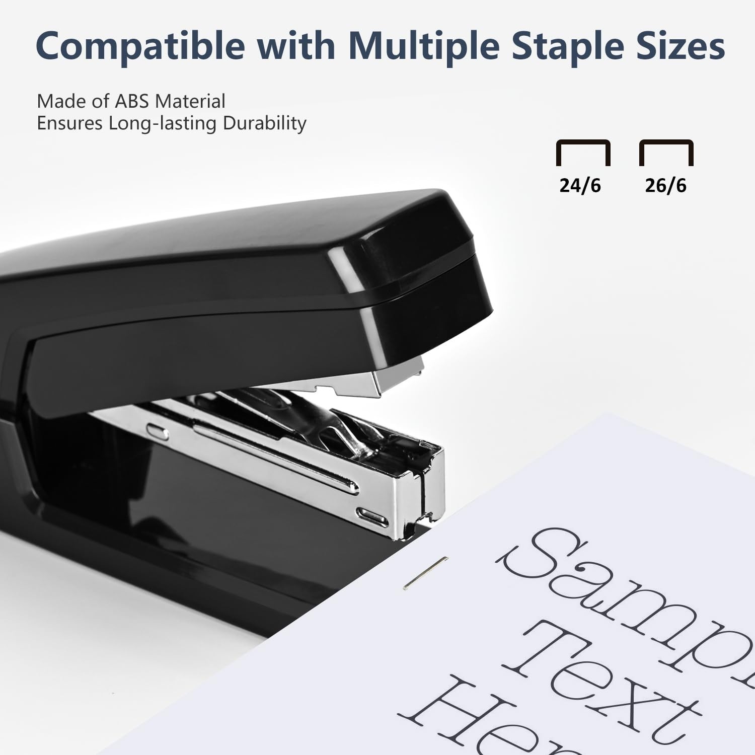 MJMX 360° Rotating Swing-Arm Stapler, 25-Sheet Capacity, with 1000 Staples,