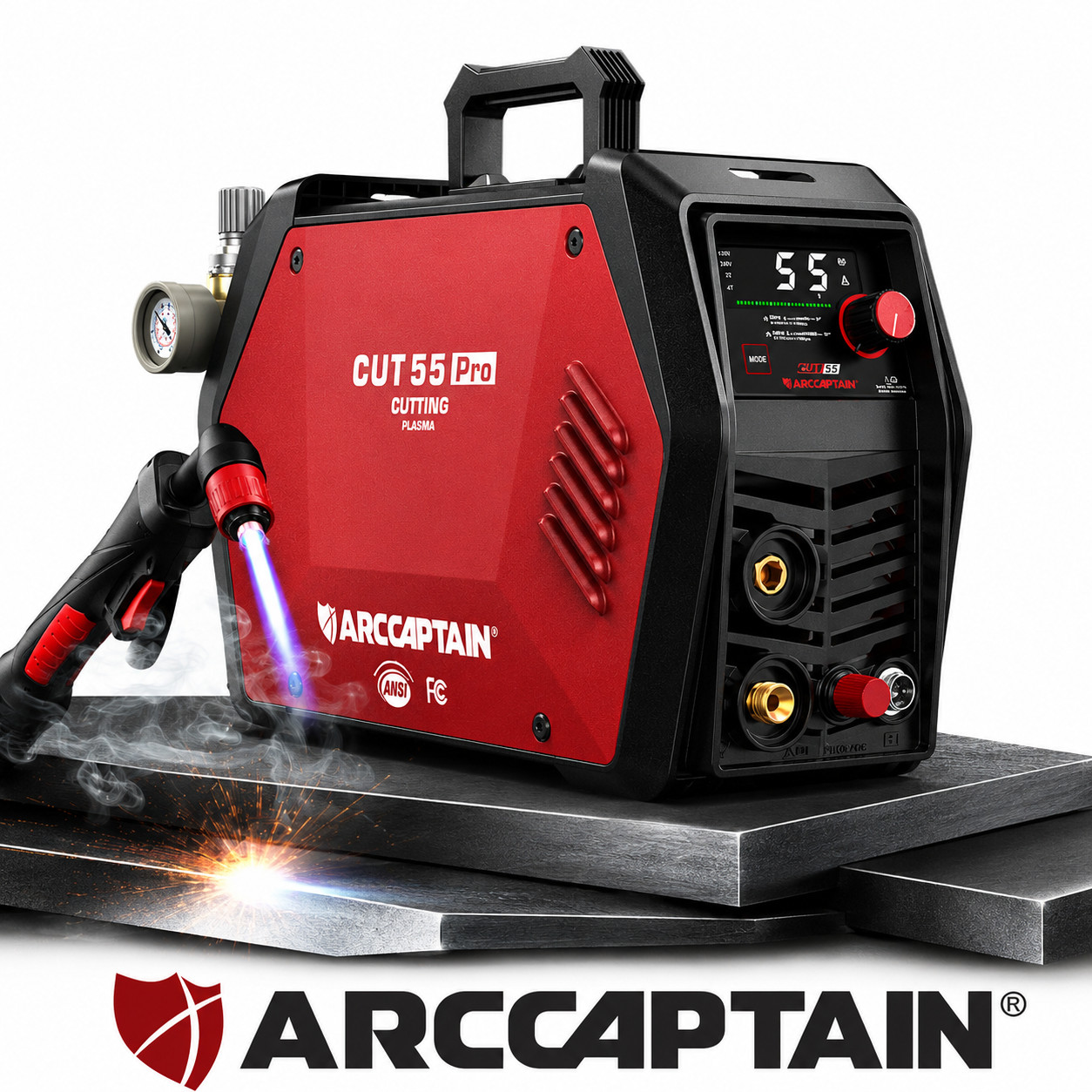 ARCCAPTAIN CUT55 PRO 55A Plasma Cutter Pilot Arc APP Control 110V/220V HF