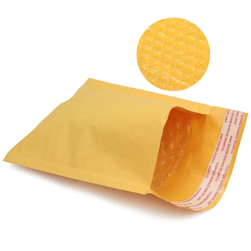 25 50 100 Packs Padded Envelopes Kraft Bubble Mailers Shipping Mailing Bags