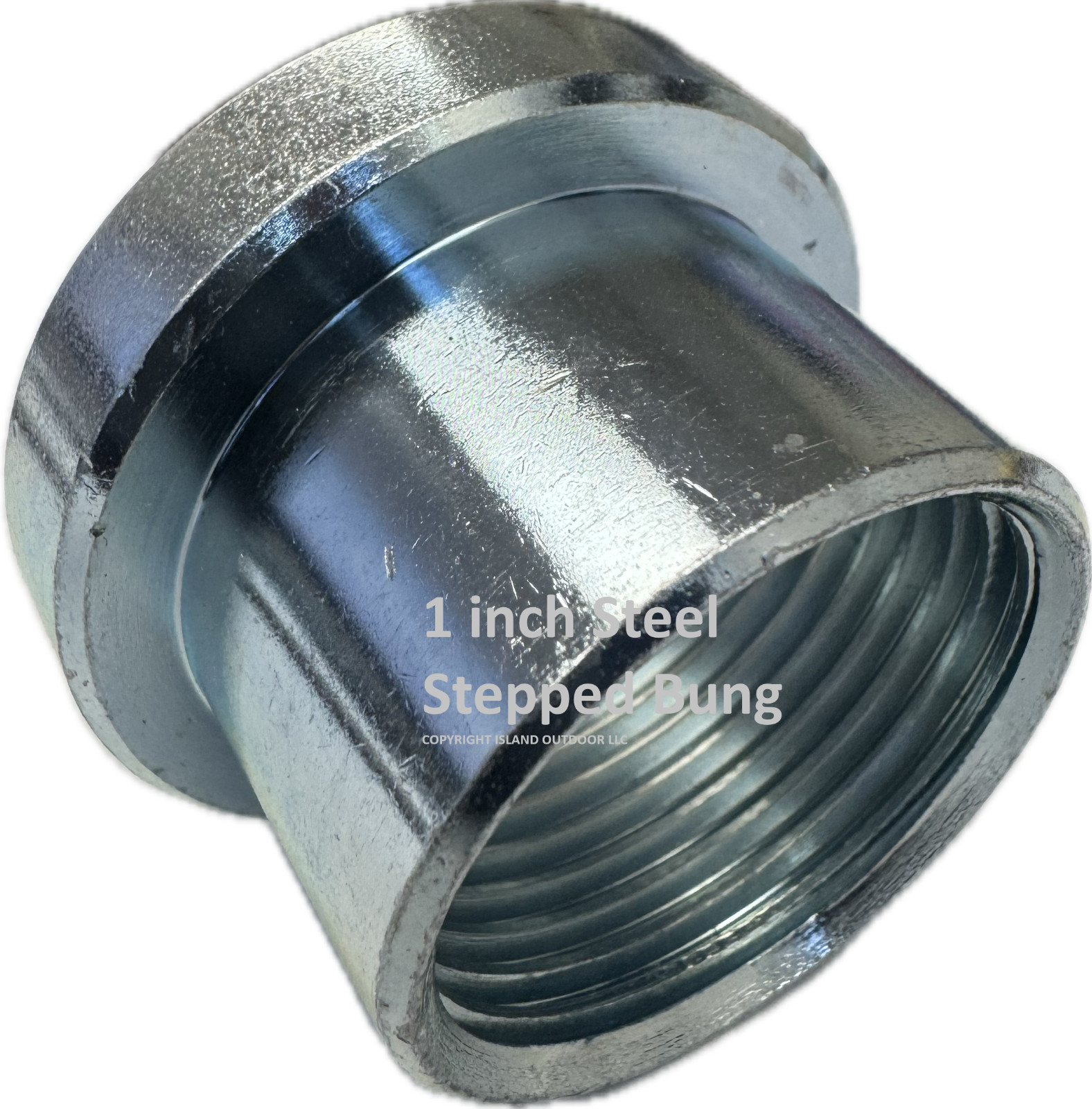 1” NPT Steel Stepped Bung, Female Weldable Bung – Steel – 1.00 inch NPT