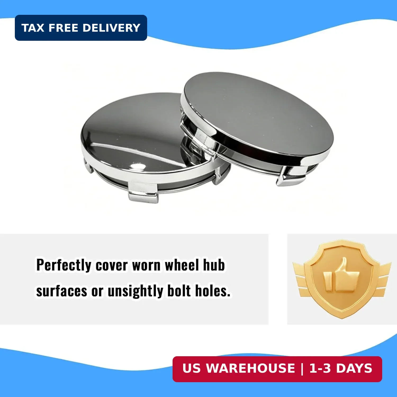 4PCS Wheel Center Caps for Rims, 60MM/ 2.36In OD 56MM/ 2.2In ID Snap-in Wheel Ri