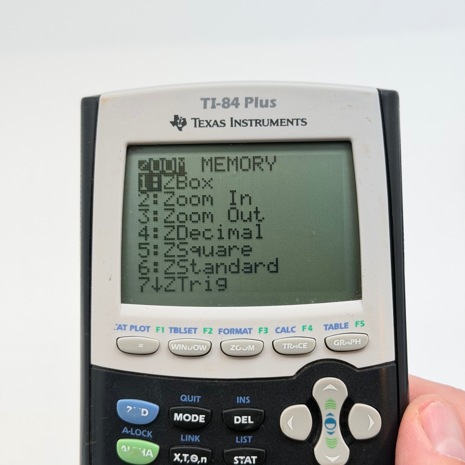 Texas Instruments TI-84 Plus Graphing Calculator Black Silver with Cover TESTED