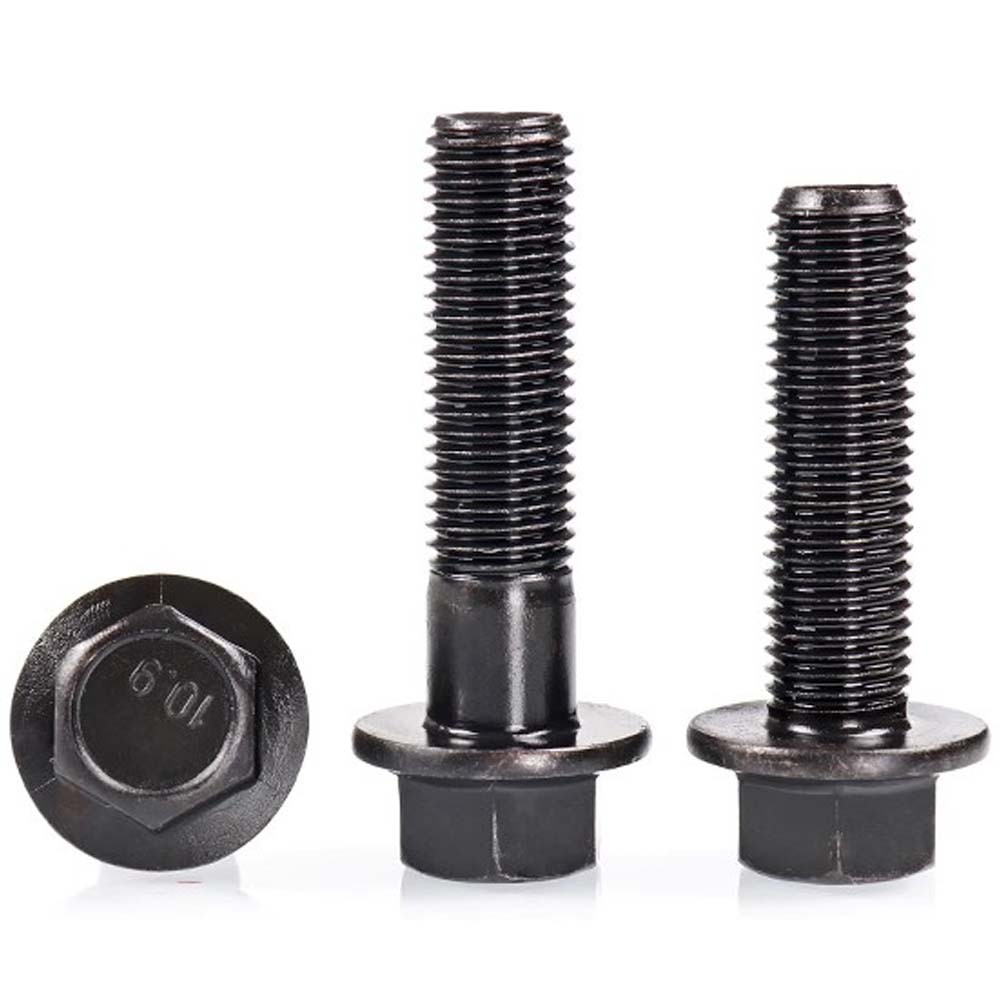 M12 – 1.25 Fine Thread Grade 10.9 Hex Head Flange Screws Frame Bolts Black Oxide