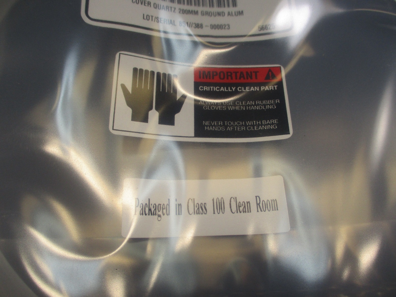 Applied Materials (AMAT) 0200-09554 COVERQUARTZ 200MM GROUND ALUM