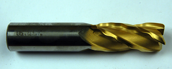 3/4 X 3/4 X 1-5/8 X 3-7/8 4 FLUTE VELVET KUT END MILL TIN COATED (B-3-8-1-1)