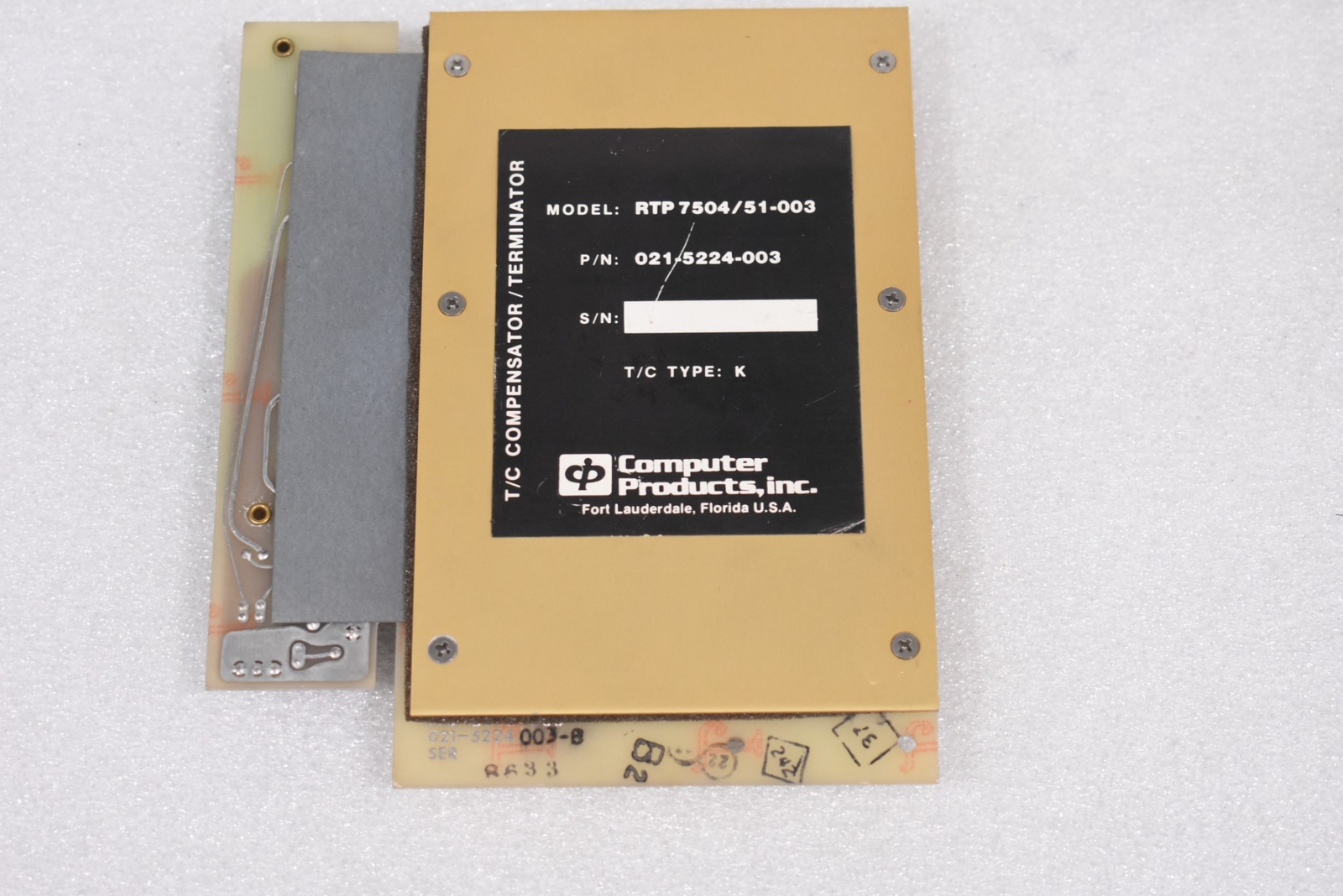 COMPUTER PRODUCTS, INC 021-5224-003, RTP 7504/51-003 T/C COMPENSATOR/TERMINATOR