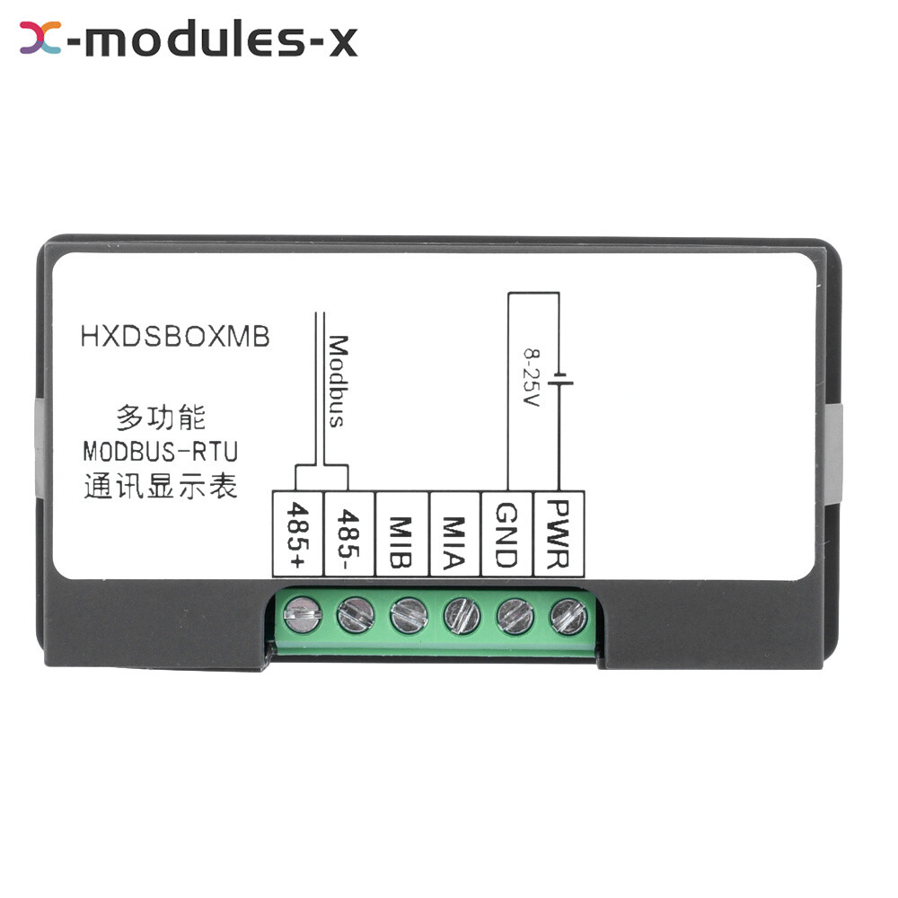 MODBUS-RTU Communication Display Meter RS485 Master-Slave-Monitored DC 8-25V