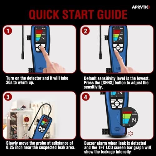 Refrigerant Leak Detector, ALD-200 3-In-1 Freon Leak Detector Tester A1 A2L A3