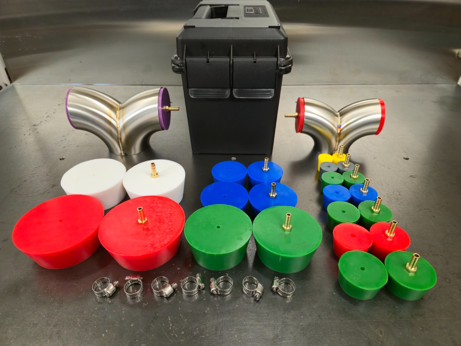 Silicone Purge Plug Kit with Case 1 to 4 inch for Tig Welding Sanitary Stainless