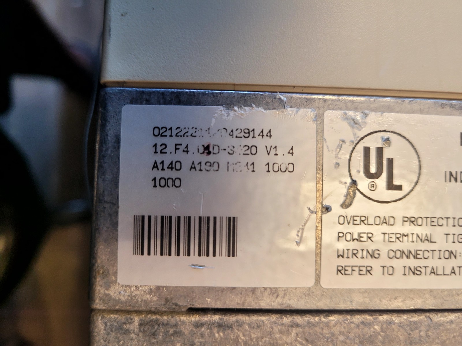 KEB 12.F4.S1D-3420 COMBIVERT DRIVE 12F4S1D3420 12.F4.S1D-3420 USED ( S1-214)