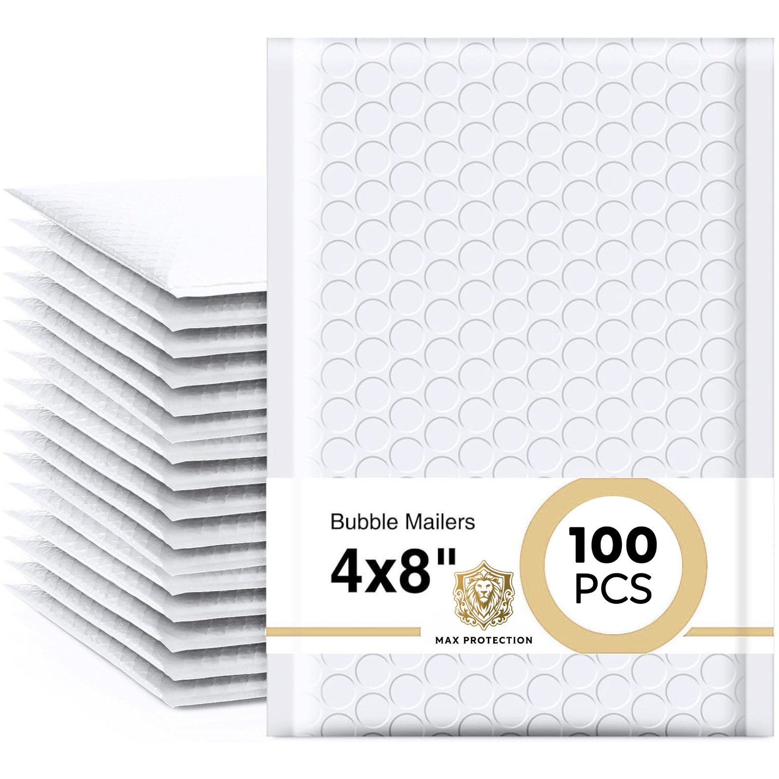 100 of #000 4×8 (4×7) Poly Bubble Mailer Trading Card Padded Envelope Shippers