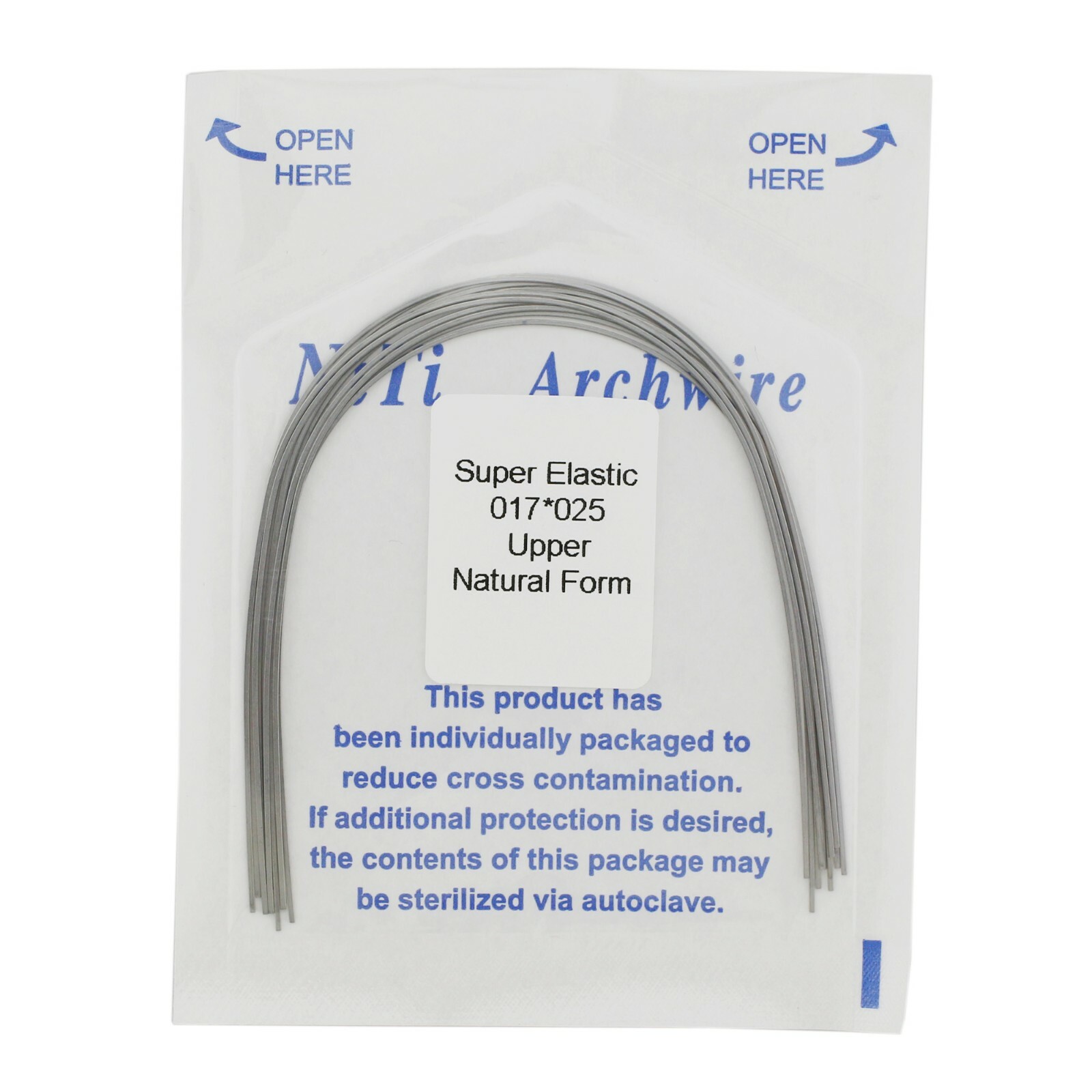 Dental Orthodontic Niti Super Elastic Arch Wires Round Rectangular Ovoid Natural