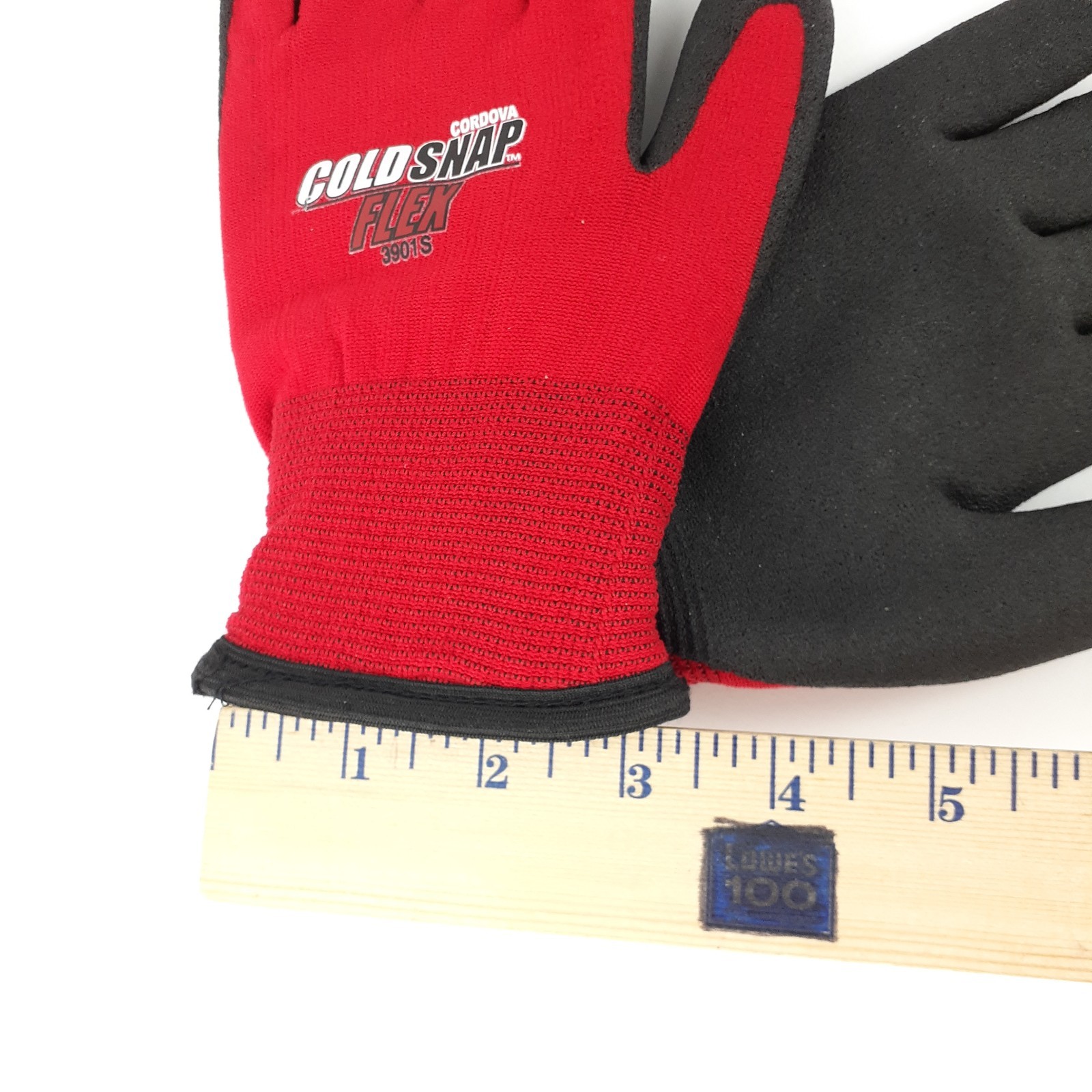 Cordova Cold Snap Flex Thermal Gloves Red Sz S 3901S Foam PVC Coating 2 Pairs