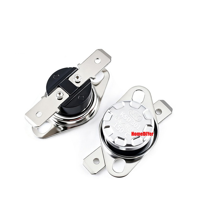 KSD301 Temperature Controlled Switch Range 40°C-150°C Normally Open NO 250V 10A
