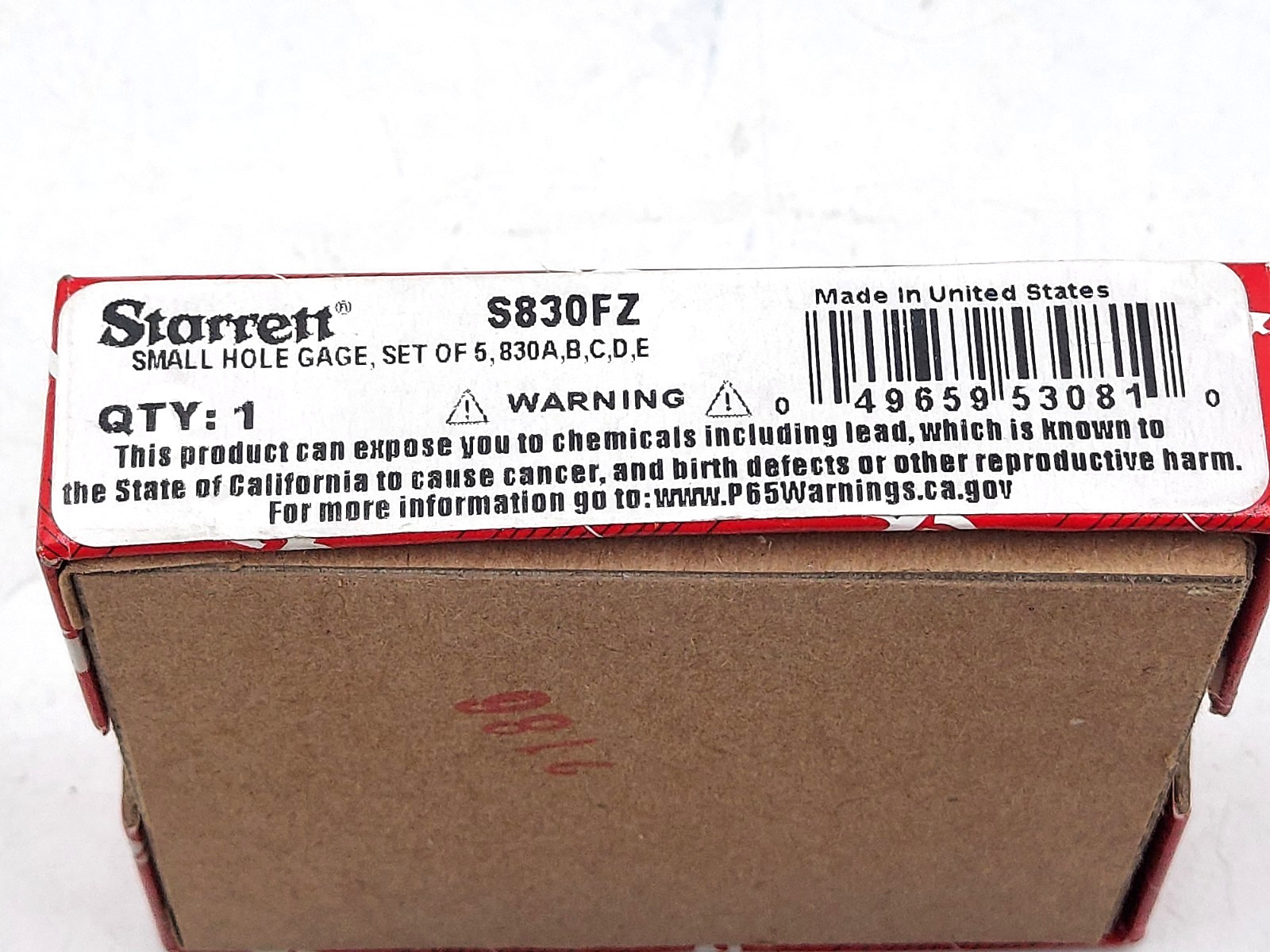 Starrett S830F Small Hole Gage Set S 830 5 Gages .125-.500″ USA Authentic *NEW*