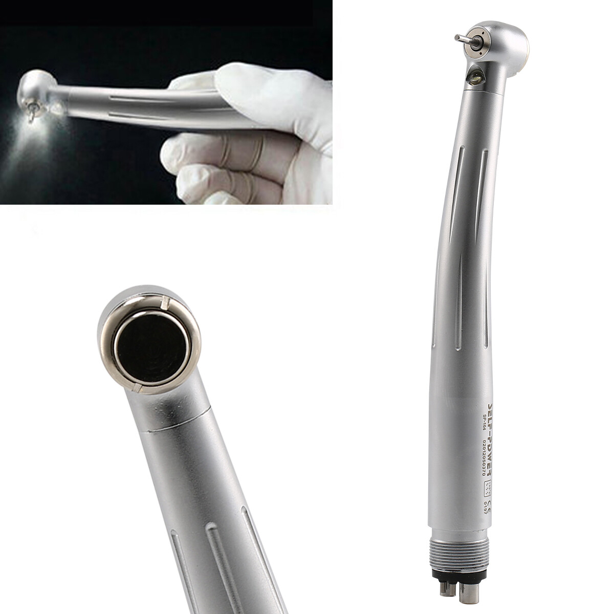 NSK Style Dental Fiber Optic High Speed Turbine Handpiece LED E-generator 4Hole