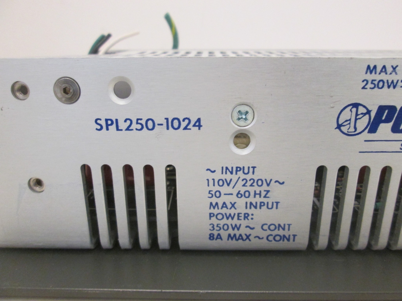 Power One, Power Supply, SPL250-1024, 110V/220V, 50-60Hz, Used