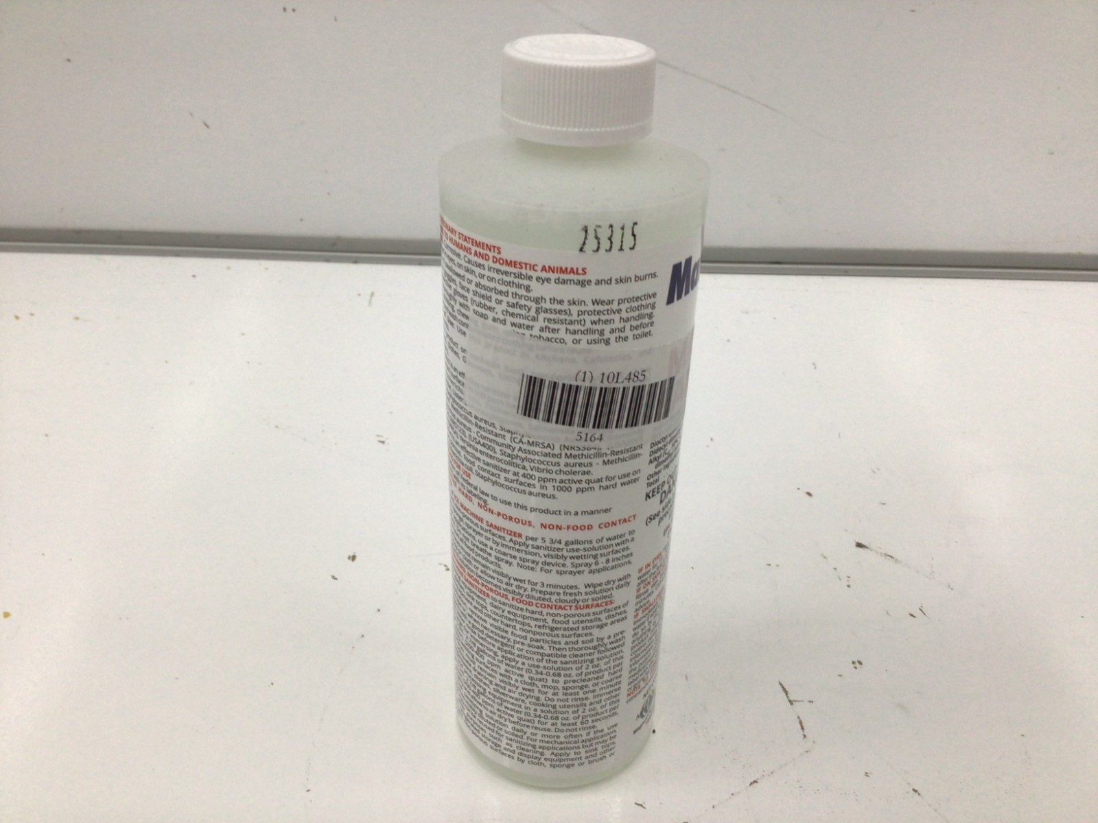 MANITOWOC 5164 Ice Machine Sanitizer,16 oz.,Clear 10L485