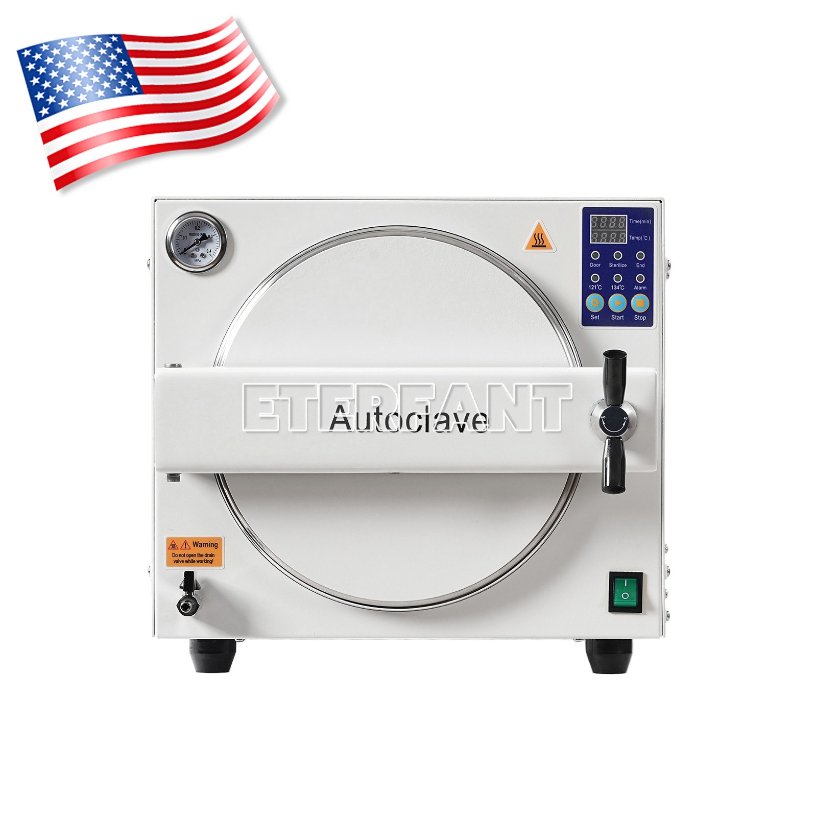 ETERFANT 18L Dental Autoclave Steam Sterilizer Medical Sterilization US