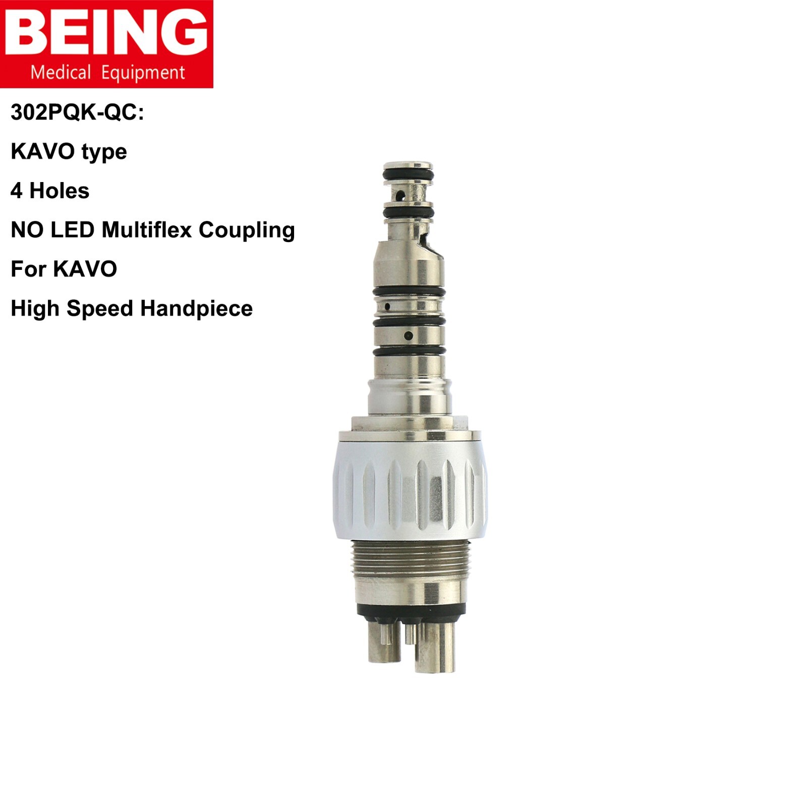 US BEING Dental High Speed Air turbine Handpiece 4 Holes Kavo Coupler Connection