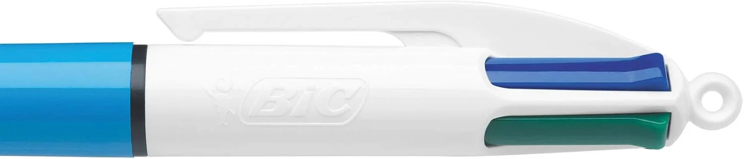 BIC 4-Color Original Retractable Ballpoint Pens with Assorted Ink, 1.0 mm Medium