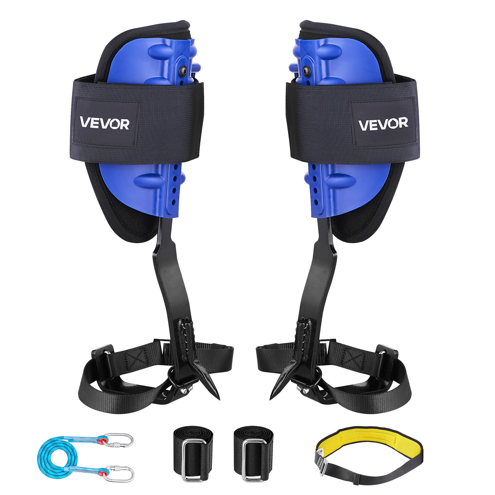 VEVOR Tree Climbing Spikes Set Adjustable Height Climbing Spurs Gear Rope Belt