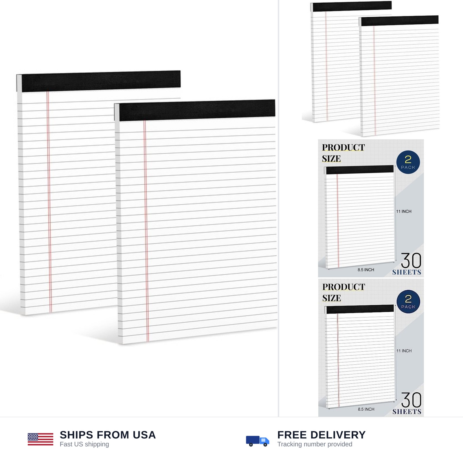 Legal Pads 8.5 x 11 White Note Pads 8.5 x 11 In 2 Pack Notepads 8.5 x 11 Writ…