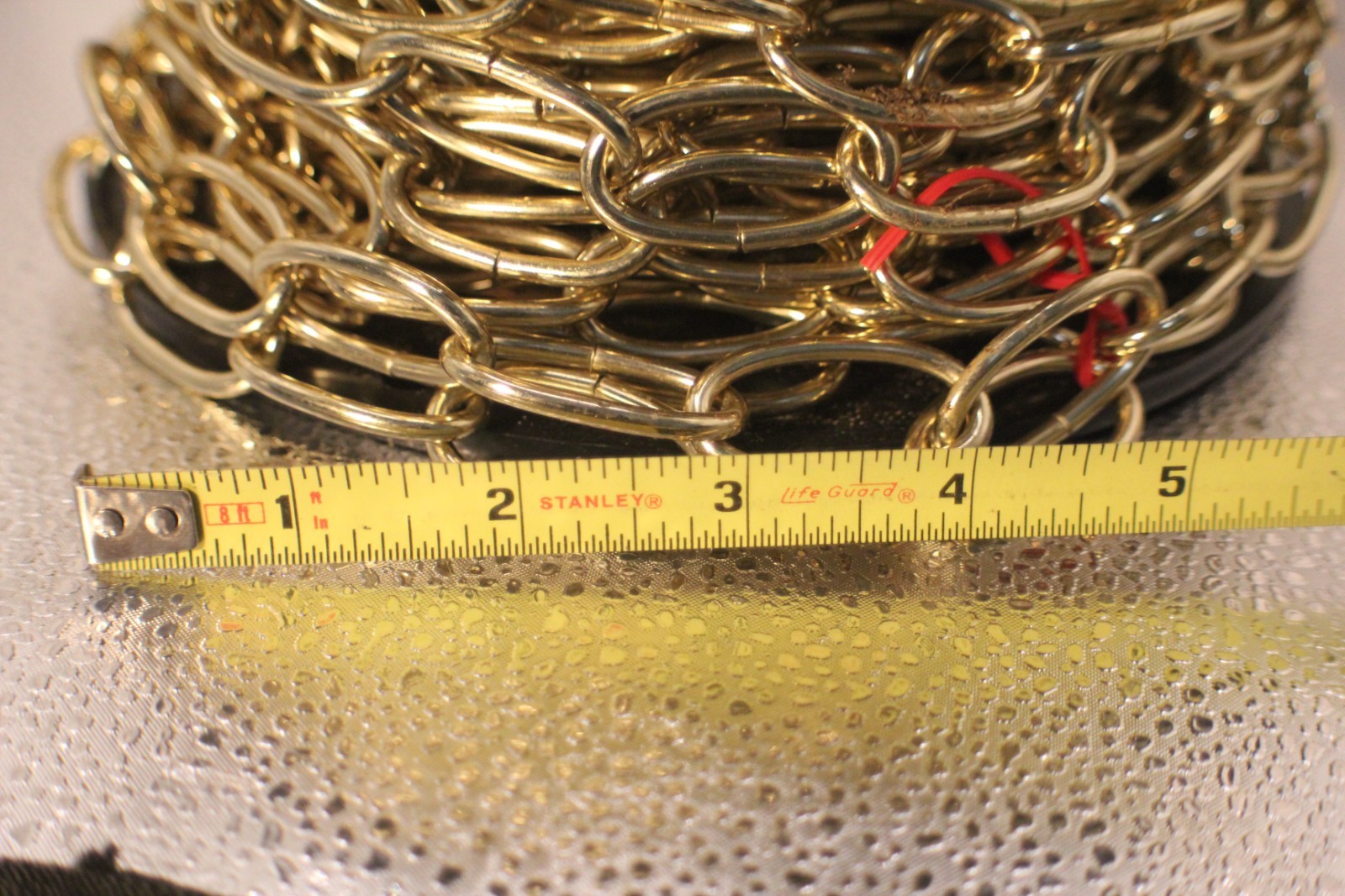 60′ Campbell CHAIN Link BRASS PLATED Decorative Hobby Craft Chain #10 35#