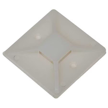 Cable Tie Mounting Pad, Nylon 6/6, Natural, 1.5 In L, 6Eef3