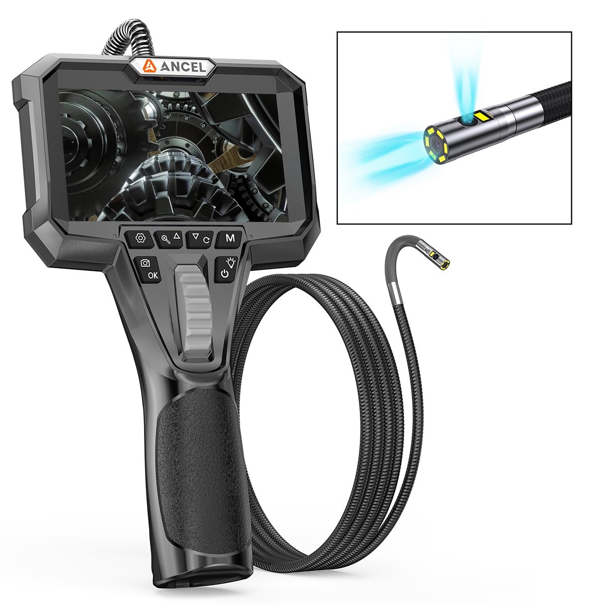 Ancel AN302 Bidirectional Articulated Endoscope 32GB Card 6.5MM Snake Camera