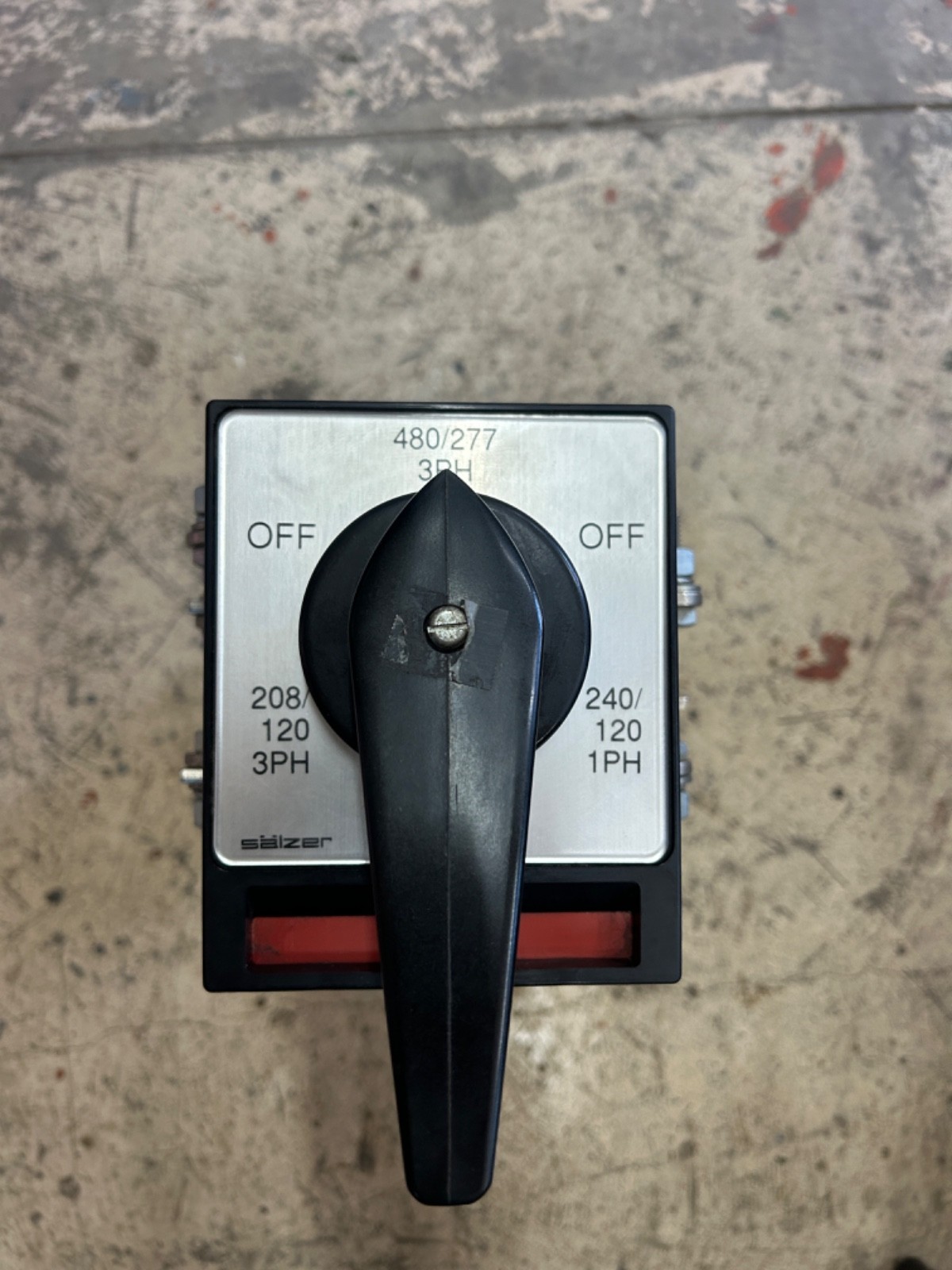SALZER S825 VOLTAGE SELECTOR SWITCH