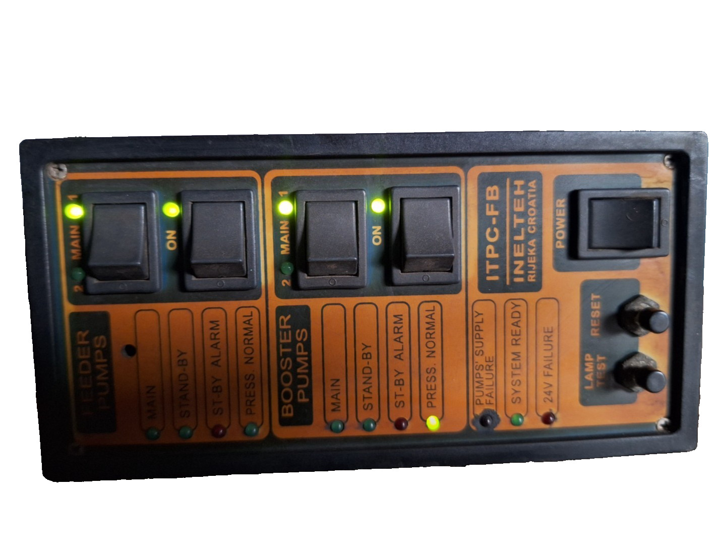 INELTEH Rijeka Croatia ITPC-FB Feeder & Booster Pump Controller 24V (Tested)